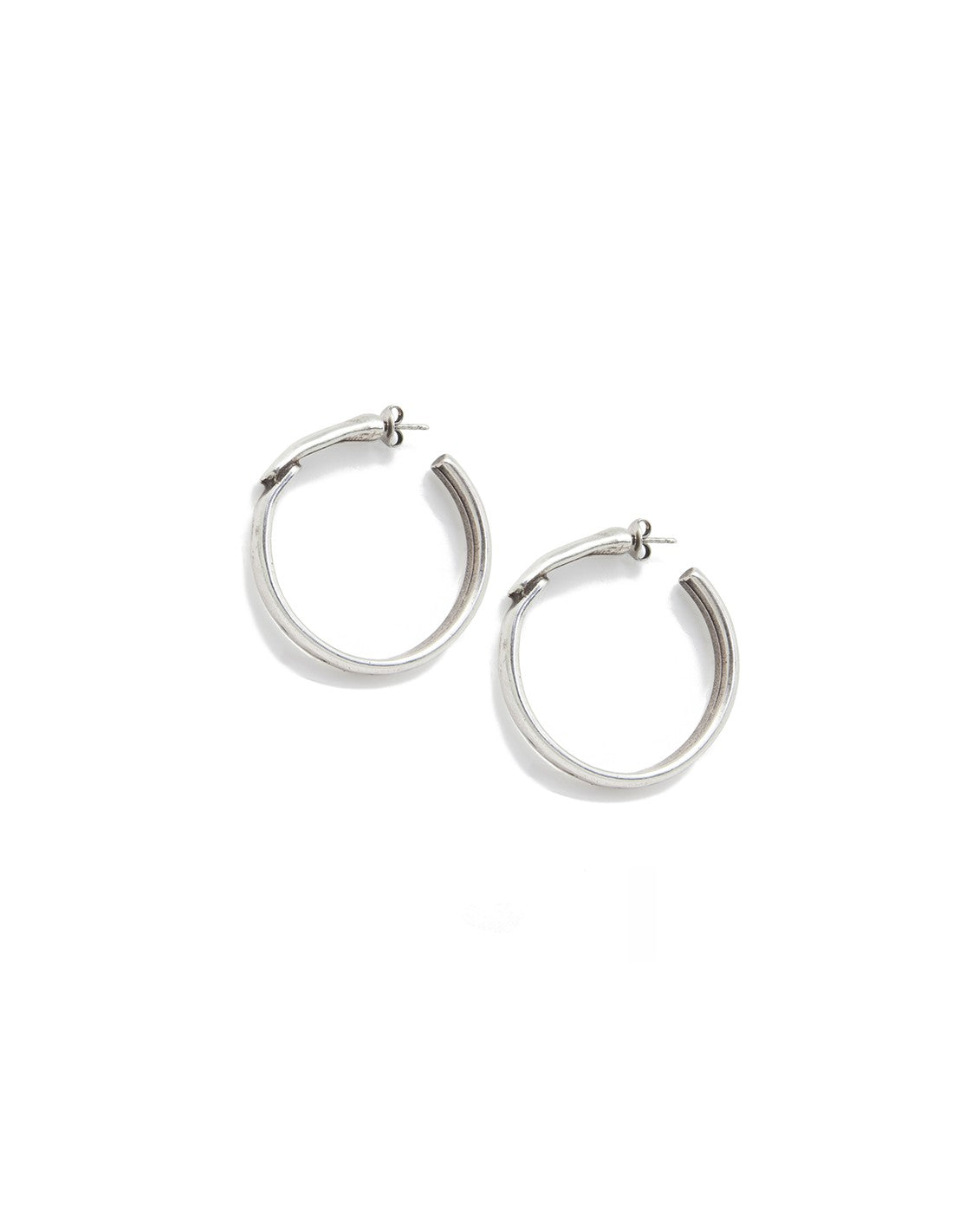 silver hoop earrings