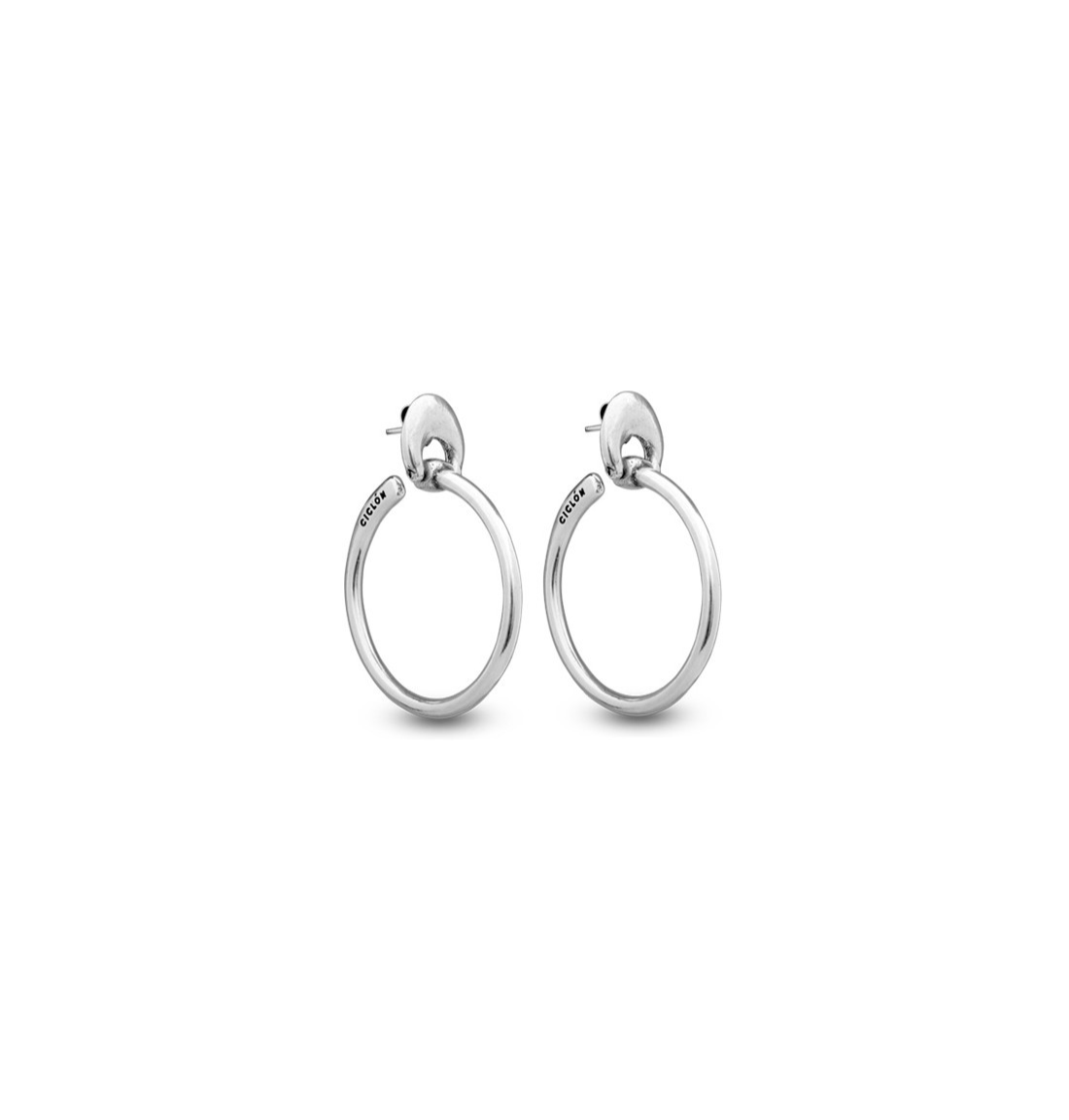  silver-plated hoop earrings 