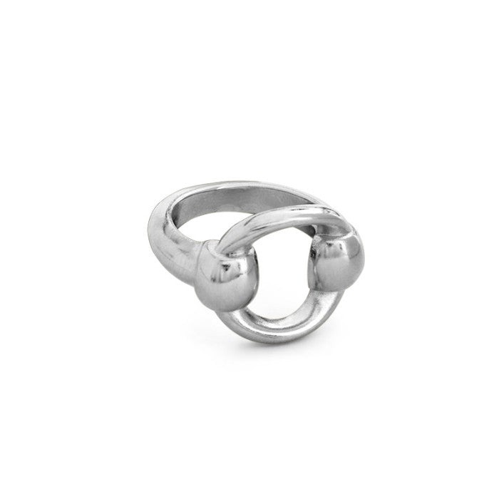 Silver Ring features a stunning equestrian design with a bit motif