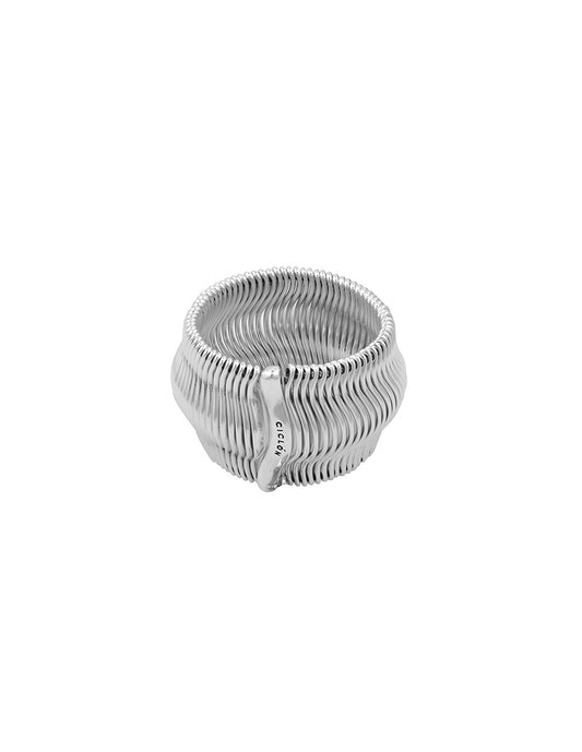 ribbed silver bracelet